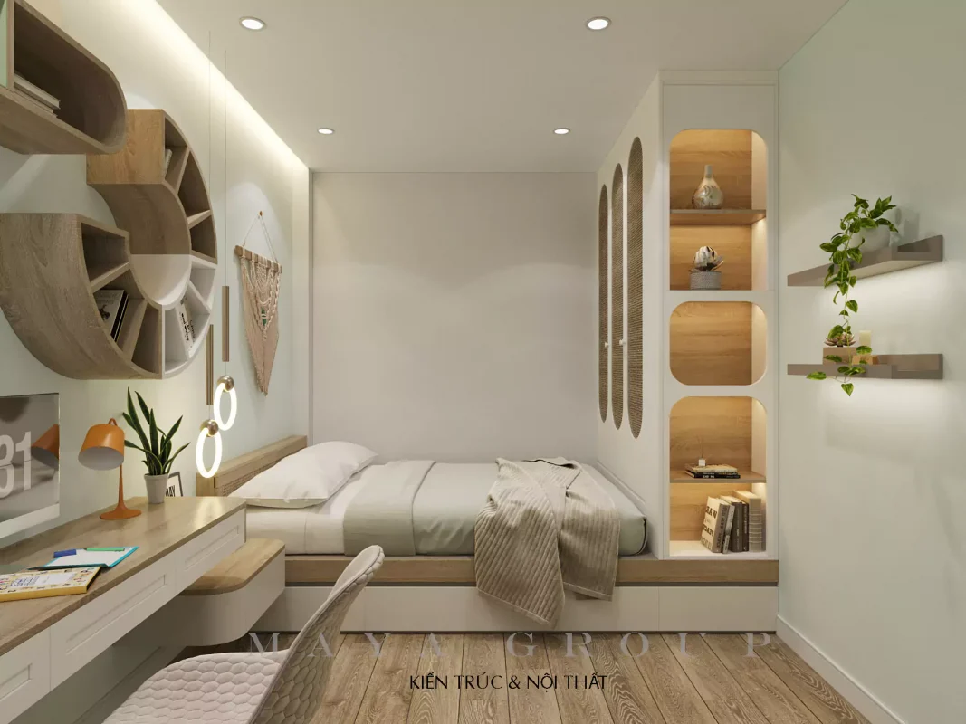 Maya Group thiết kế nội thất nhà lô phố - phòng ngủ con trai